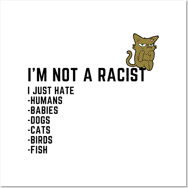 I'm Not a Racist, I Just Hate.... Wall Art by T- VIBE